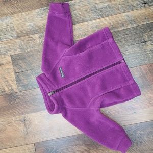 Columbia Purple Fleece Zippered Jacket, Size 3-6 Months